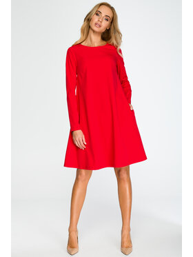 Stylove Stylove Sukienka codzienna S137 Czerwony Regular Fit