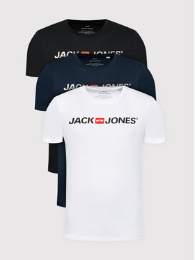 Jack&Jones Jack&Jones Komplet 3 t-shirtów Corp Logo 12191330 Kolorowy Slim Fit