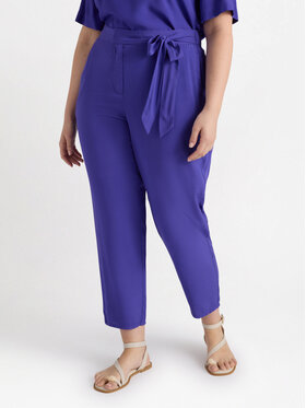 Fiorella Rubino Fiorella Rubino Pantaloni di tessuto P137T004840N029 Turchese Regular Fit