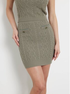 Guess Guess Spódnica 164833 Zielony Classic Fit