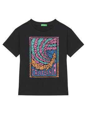 United Colors Of Benetton United Colors Of Benetton T-Shirt 3I1XC10P7 Schwarz Regular Fit