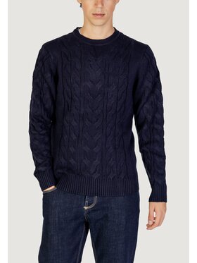 HAMAKI-HO HAMAKI-HO Sweter MI3117H Niebieski Regular Fit