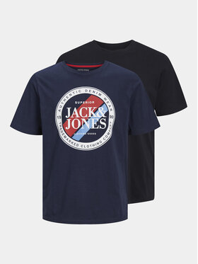 Jack&Jones Jack&Jones 2 póló készlet Loyd & Loof 12256960 Fekete Standard Fit