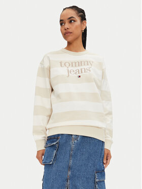 Tommy Jeans Tommy Jeans Majica dugih rukava Ess Logo DW0DW19041 Bež Relaxed Fit