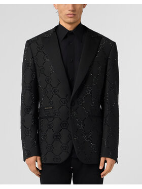 PHILIPP PLEIN PHILIPP PLEIN Marynarka 30731 Czarny Regular Fit