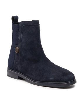 Tommy Hilfiger Tommy Hilfiger Īsie zābaki Essentials Flat Boot FW0FW06740 Tumši zils