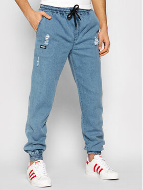 Diamante Wear Diamante Wear Jogger kelnės Unisex Ripped 5500 Mėlyna Regular Fit