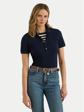 LAUREN RALPH LAUREN LAUREN RALPH LAUREN Polo 200679219028 Granatowy Regular Fit