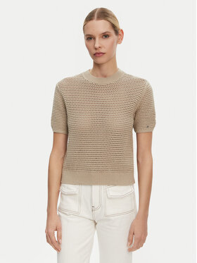 Tommy Hilfiger Tommy Hilfiger Svetr Pointelle WW0WW45950 Béžová Regular Fit