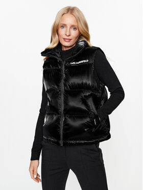 KARL LAGERFELD KARL LAGERFELD Kamizelka Rhinestone 236W1514 Czarny Regular Fit