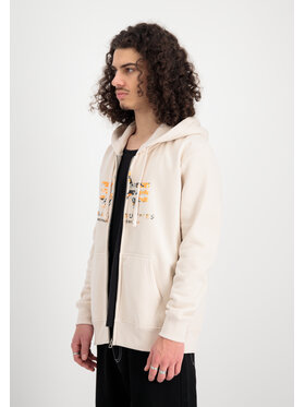 Alpha Industries Alpha Industries Bluza Basic Puff Print Camo Zip Hoodie Beżowy Regular Fit