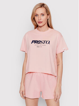 PROSTO. PROSTO. T-shirt KLASYK Deny 1034 Ružičasta Relaxed Fit