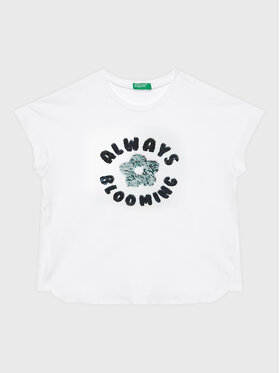 United Colors Of Benetton United Colors Of Benetton T-shirt 3096C10AQ Bijela Boxy Fit