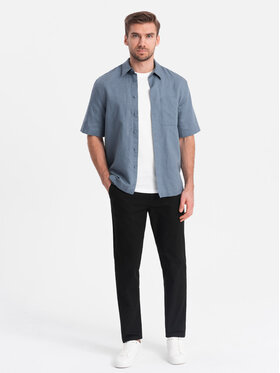 Ombre Ombre Chino kalhoty OM-PACP-0186 Černá Slim Fit