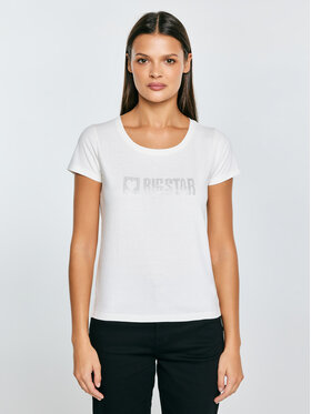BIG STAR BIG STAR T-Shirt AVRA Biały Basic Fit