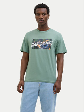 Jack&Jones Jack&Jones Póló Hawaii 12269324 Zöld Standard Fit