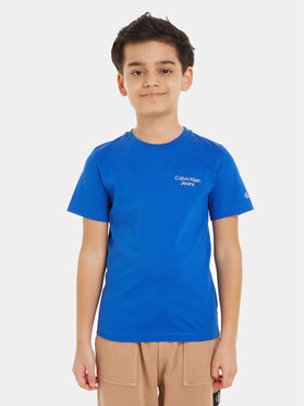 Calvin Klein Jeans Calvin Klein Jeans T-Shirt Stack Logo IB0IB01319 Niebieski Regular Fit