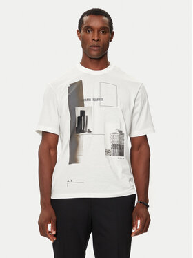 Armani Exchange Armani Exchange Marškinėliai 6DZTHZ ZJBYZ 61AK Balta Regular Fit