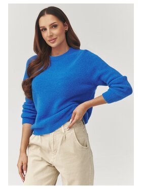Makadamia Makadamia Sweter C40 Niebieski Loose Fit