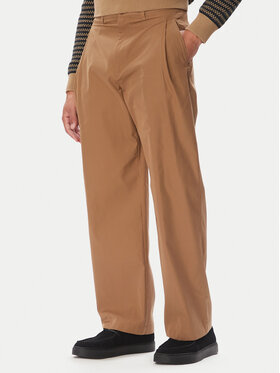 Lacoste Lacoste Штани з тканини HH0095 Світло-коричневий Loose Fit
