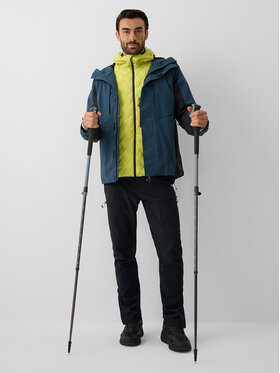 4F 4F Spodnie przeciwdeszczowe BETWEEN LAYERS Czarny Regular Fit