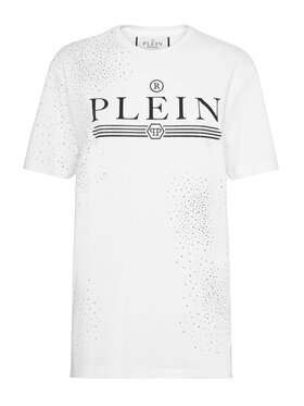 PHILIPP PLEIN PHILIPP PLEIN Tričko 9811 Biela Over Fit