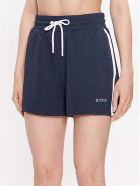 Guess Guess Szorty sportowe Signature V3GD00 KBO62 Granatowy Loose Fit