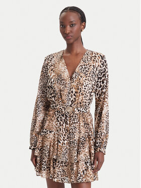 Guess Guess Ikdienas kleita W6BK42 W4225 Brūns Slim Fit
