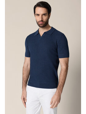 Lancerto Lancerto Polo Romano PO073126000031 Granatowy Regular Fit