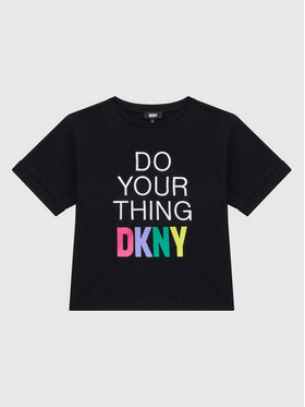 DKNY DKNY T-Shirt D35S31 S Czarny Relaxed Fit