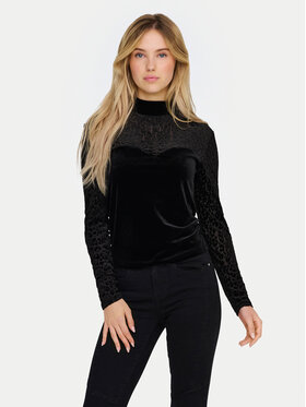 ONLY ONLY Bluzka Eliana 15339981 Czarny Slim Fit