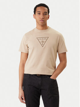 Guess Guess T-Shirt M6RI23 K8FQ4 Μπεζ Regular Fit