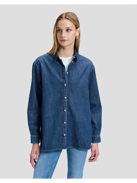 Lee Lee Koszula BOYFRIENDS SHIRT Niebieski Relaxed Fit
