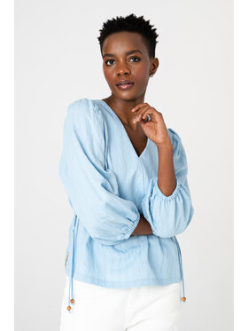 blue shadow blue shadow Bluzka Kora Niebieski Regular Fit