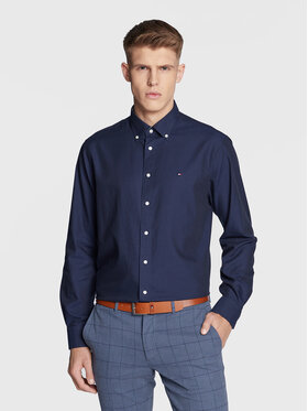 Tommy Hilfiger Tommy Hilfiger Cămașă Solid Oxford MW0MW29143 Bleumarin Regular Fit