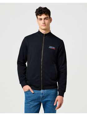 Wrangler Wrangler Bluza FUNNEL NECK ZIP Czarny Regular Fit