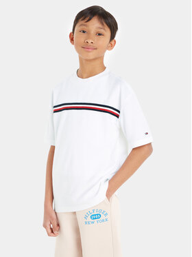 Tommy Hilfiger Tommy Hilfiger T-Shirt KB0KB08580 Biały Regular Fit