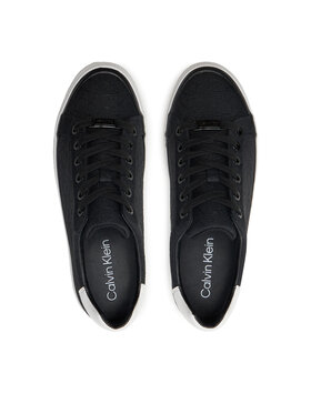 Calvin Klein Superge Vulc Lace Up Diam Fox Mono Jacq HW0HW01907 Črna