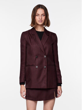 Pieces Pieces Marynarka 17139154 Bordowy Regular Fit