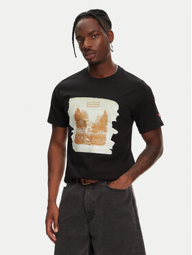 Hunter Hunter T-Shirt Duart Graphic HARM0033251 Μαύρο Regular Fit