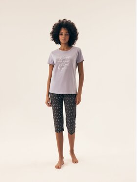 Henderson Henderson Piżama 42658 Fioletowy Regular Fit