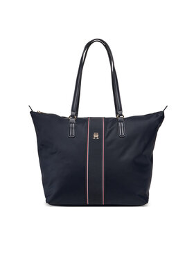 Tommy Hilfiger Tommy Hilfiger Geantă Poppy Tote Corp AW0AW17205 Bleumarin