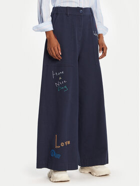 Weekend Max Mara Weekend Max Mara Jeans hlače Lotus 2525136011 Mornarsko modra Wide Leg