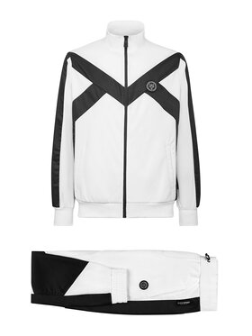 Plein Sport Plein Sport Komplet top i spodnie 1689 Biały Regular Fit