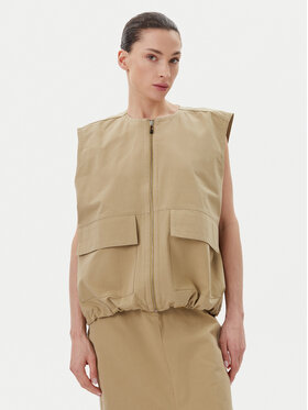 Herskind Herskind Weste 5511150 Khakifarben Regular Fit