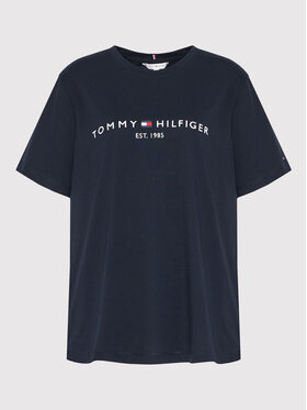 Tommy Hilfiger Curve Tommy Hilfiger Curve T-Shirt Ess WW0WW29738 Granatowy Regular Fit