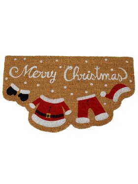 MIAhome MIAhome Wycieraczka wejściowa kokos Merry Christmas 45x75 cm Brązowy