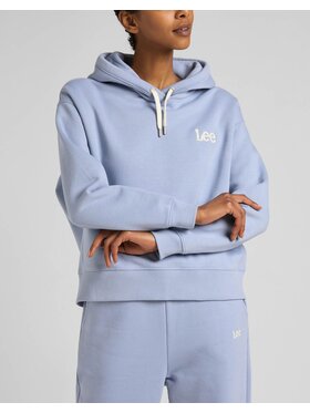 Lee Lee Bluza ESSENTIAL HOODIE Niebieski Regular Fit