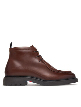 Tommy Hilfiger Tommy Hilfiger Schnürschuhe Corporate Casual Lth Moc Chukka FM0FM05987 Braun