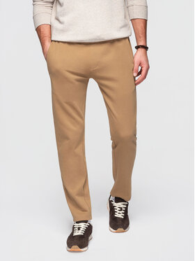 Ombre Ombre Teplákové kalhoty OM-PABS-0304 Hnědá Slim Fit